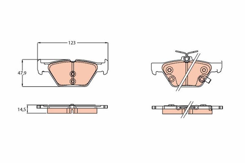 TRW GDB3639 Brake Pad Set, disc brake