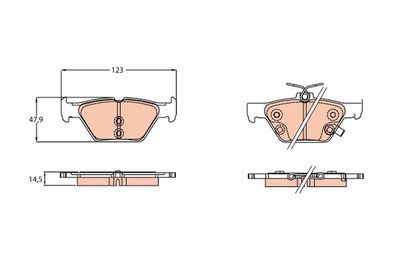 Brake Pad Set, disc brake TRW GDB3639