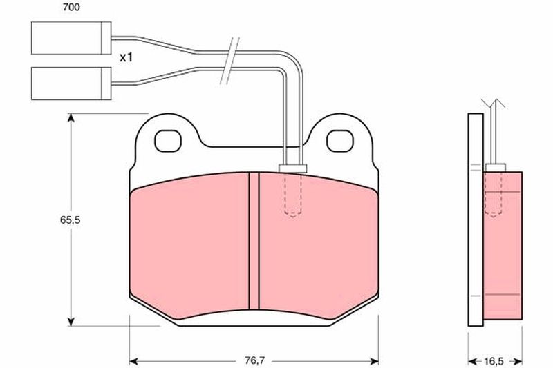 TRW GDB364 Brake Pad Set, disc brake