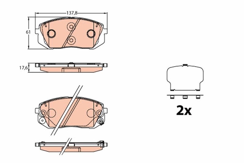 TRW GDB3640 Brake Pad Set, disc brake