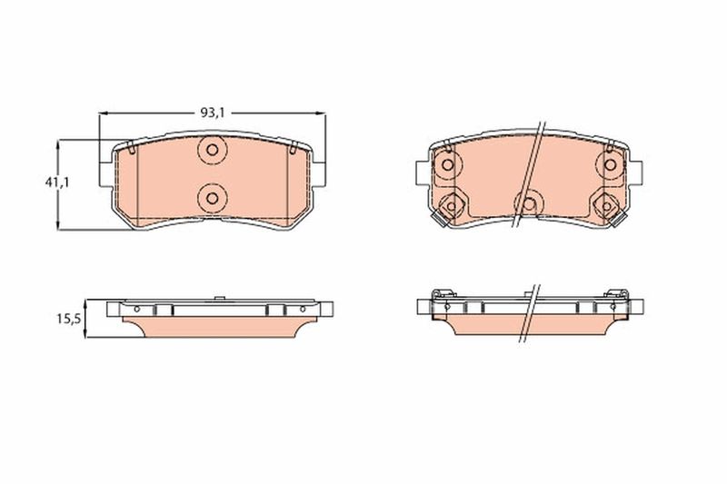 TRW GDB3641 Brake Pad Set, disc brake