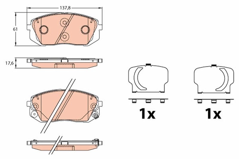 TRW GDB3642 Brake Pad Set, disc brake