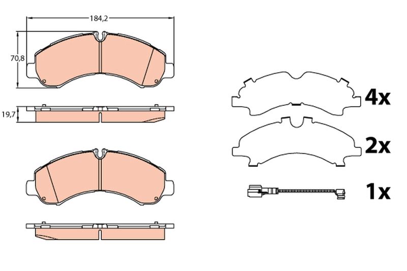 TRW GDB3645 Brake Pad Set, disc brake