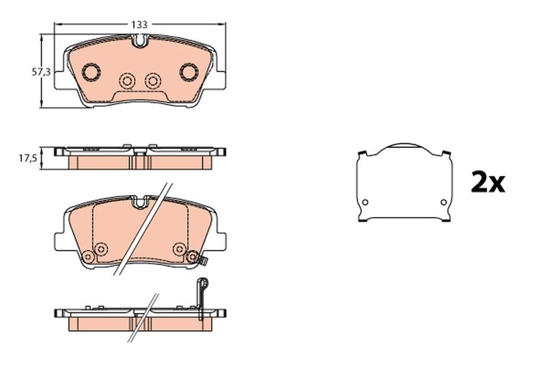 TRW GDB3646 Brake Pad Set, disc brake