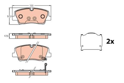 Brake Pad Set, disc brake TRW GDB3646