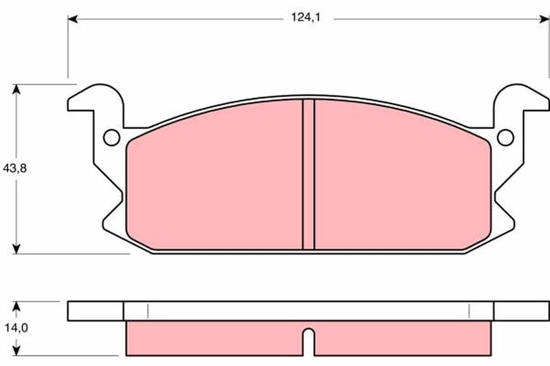 TRW GDB366 Brake Pad Set, disc brake