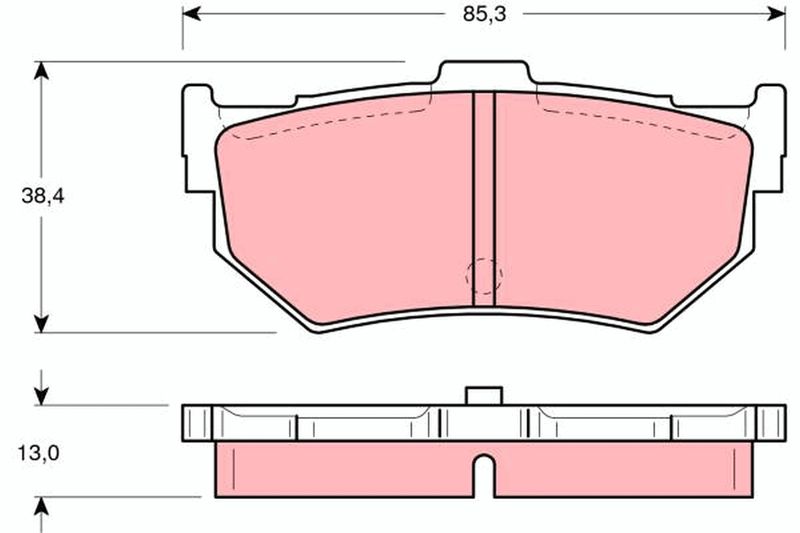 TRW GDB372 Brake Pad Set, disc brake