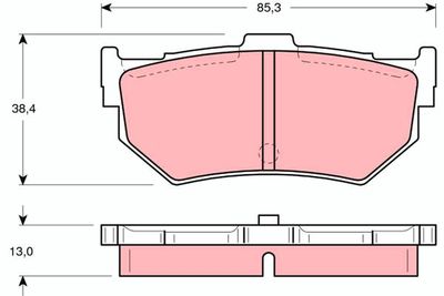 Brake Pad Set, disc brake TRW GDB372