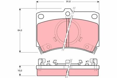 Brake Pad Set, disc brake TRW GDB374