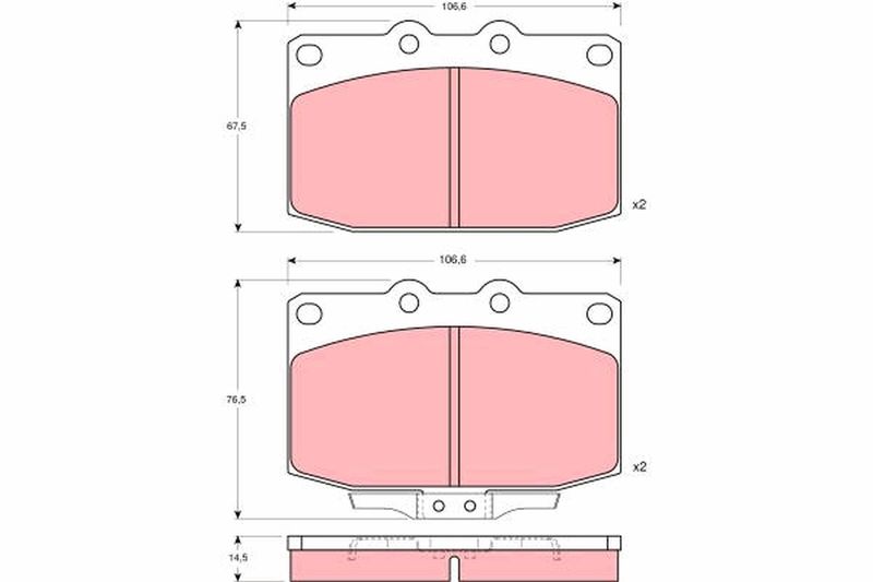 TRW GDB377 Brake Pad Set, disc brake