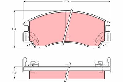 Brake Pad Set, disc brake TRW GDB380