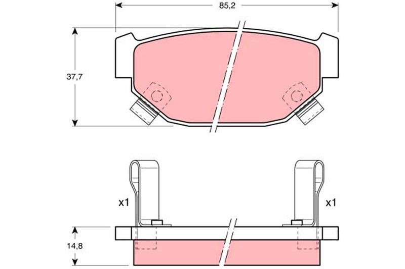 TRW GDB381 Brake Pad Set, disc brake
