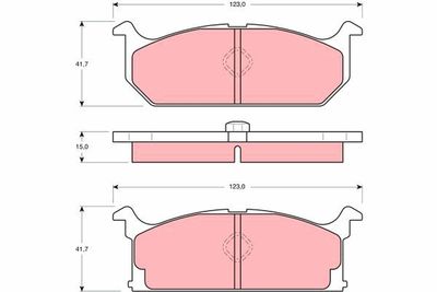 Brake Pad Set, disc brake TRW GDB382