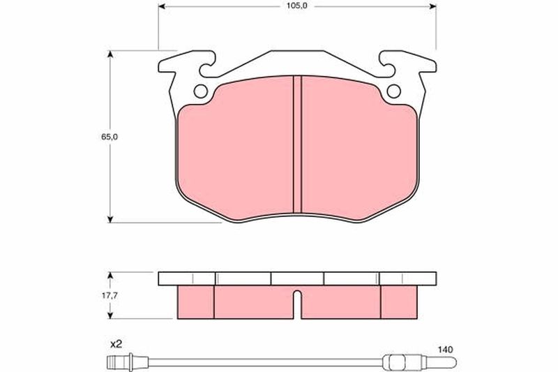 TRW GDB386 Brake Pad Set, disc brake