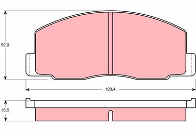 Brake Pad Set, disc brake TRW GDB388