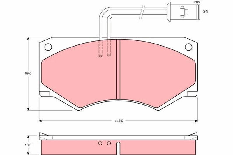 TRW GDB390 Brake Pad Set, disc brake