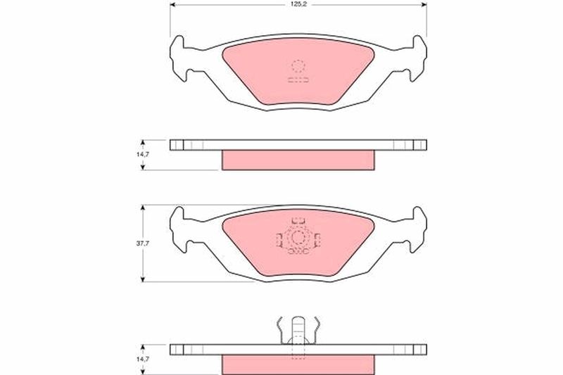 TRW GDB392 Brake Pad Set, disc brake