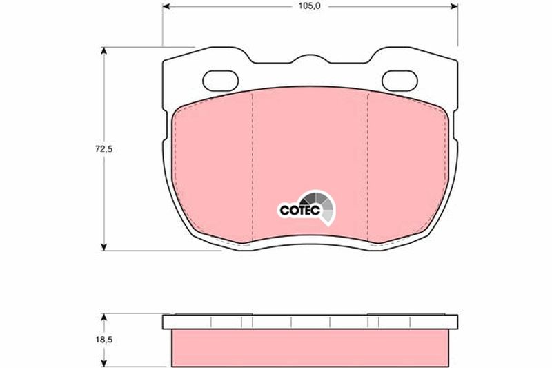 TRW GDB394 Brake Pad Set, disc brake