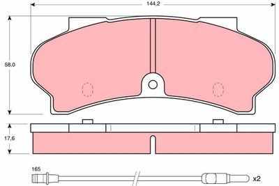 Brake Pad Set, disc brake TRW GDB397