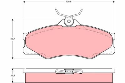 Brake Pad Set, disc brake TRW GDB399