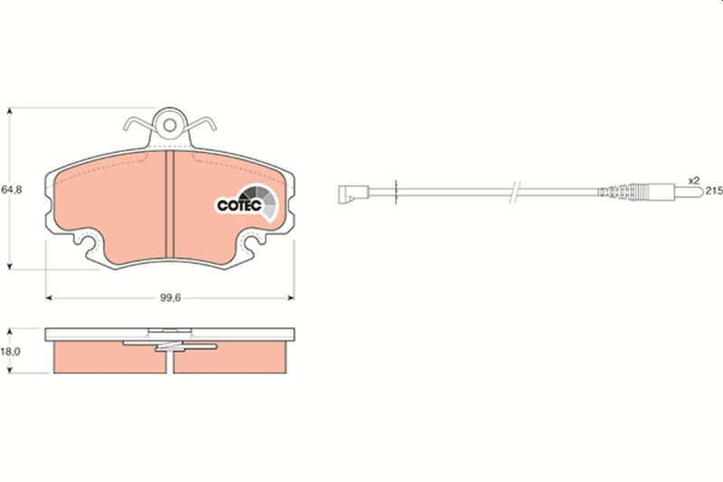 TRW GDB400 Brake Pad Set, disc brake