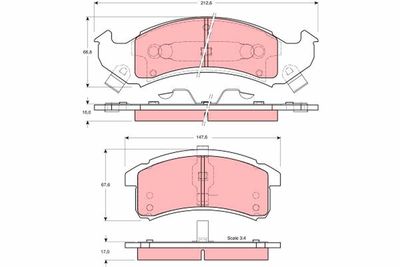 Brake Pad Set, disc brake TRW GDB4000