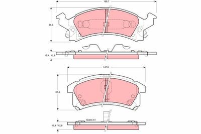 Brake Pad Set, disc brake TRW GDB4002