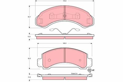 Brake Pad Set, disc brake TRW GDB4004