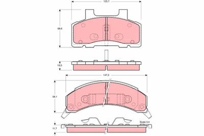 Brake Pad Set, disc brake TRW GDB4005