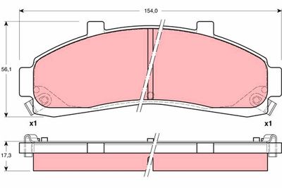 Brake Pad Set, disc brake TRW GDB4010