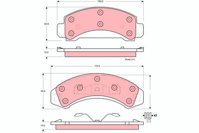 Brake Pad Set, disc brake TRW GDB4013