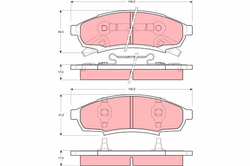 TRW GDB4014 Brake Pad Set, disc brake