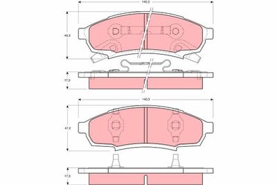 Brake Pad Set, disc brake TRW GDB4014