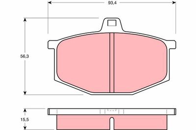 Brake Pad Set, disc brake TRW GDB405