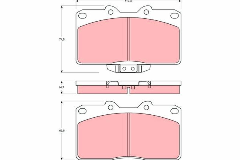 TRW GDB4076 Brake Pad Set, disc brake