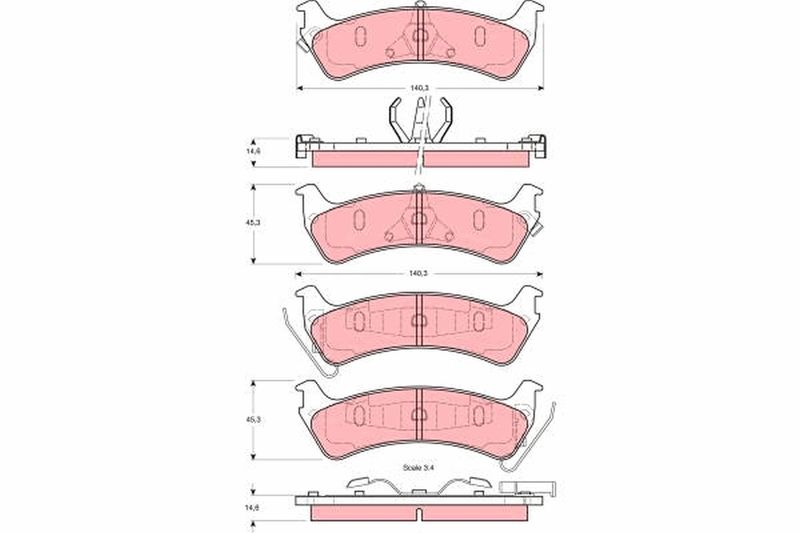 TRW GDB4094 Brake Pad Set, disc brake