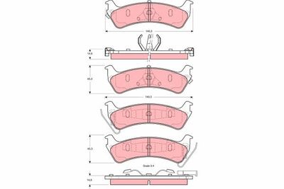 Brake Pad Set, disc brake TRW GDB4094