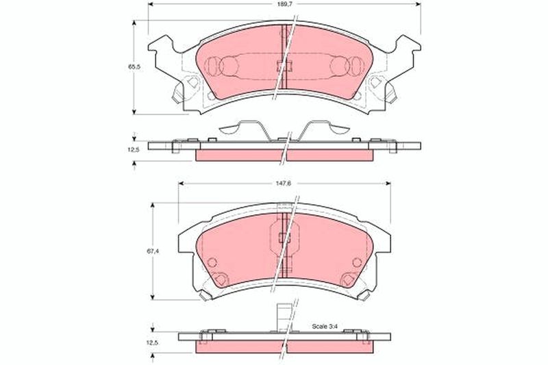 TRW GDB4097 Brake Pad Set, disc brake