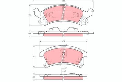 Brake Pad Set, disc brake TRW GDB4097