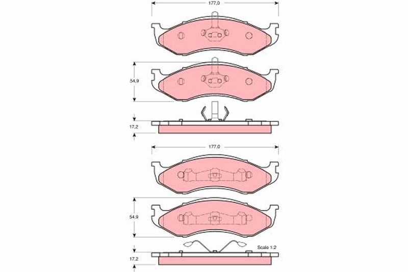 TRW GDB4104 Brake Pad Set, disc brake