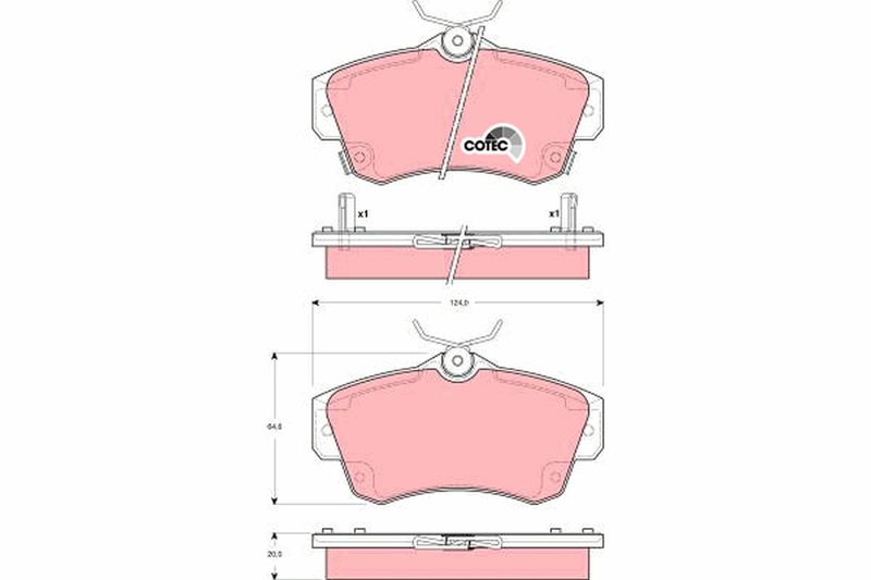 TRW GDB4118 Brake Pad Set, disc brake