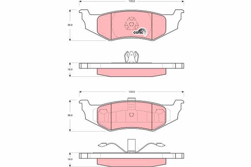 TRW GDB4119 Brake Pad Set, disc brake