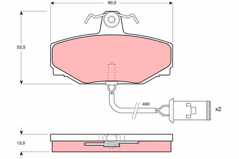 TRW GDB412 Brake Pad Set, disc brake