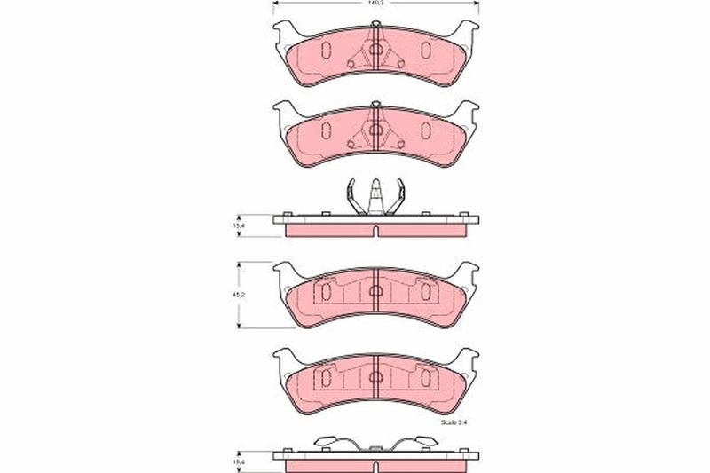 TRW GDB4123 Brake Pad Set, disc brake