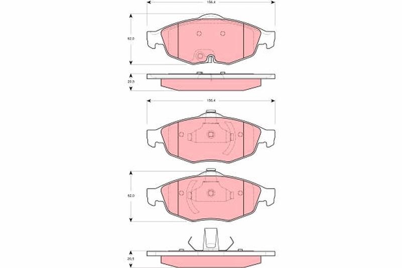 TRW GDB4125 Brake Pad Set, disc brake
