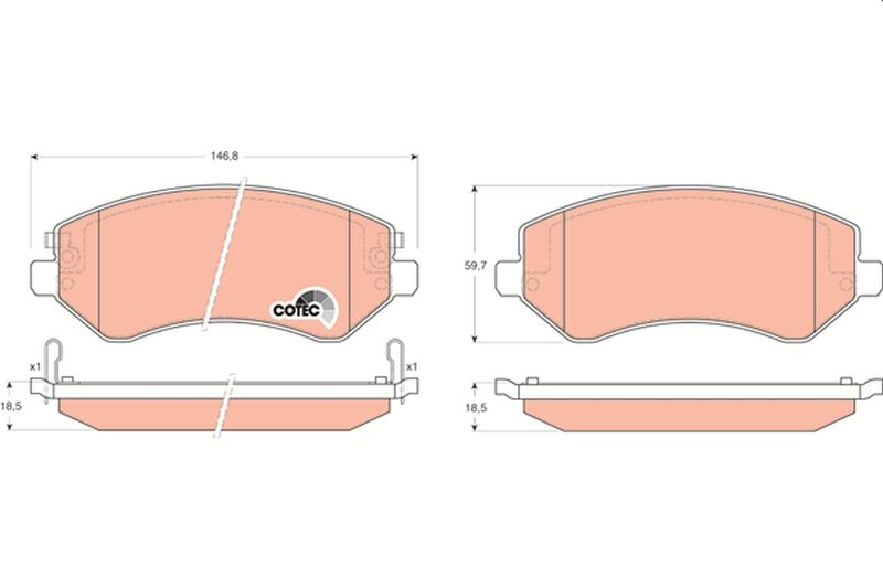 TRW GDB4126 Brake Pad Set, disc brake