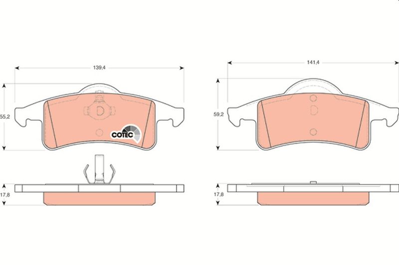 TRW GDB4127 Brake Pad Set, disc brake
