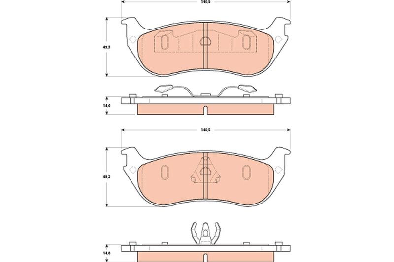 TRW GDB4132 Brake Pad Set, disc brake