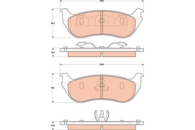 Brake Pad Set, disc brake TRW GDB4132