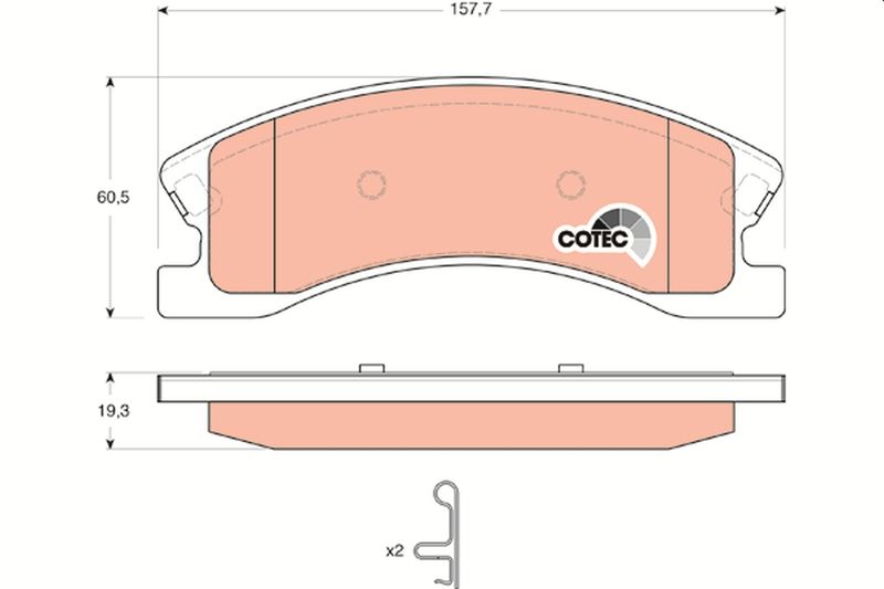 TRW GDB4133 Brake Pad Set, disc brake